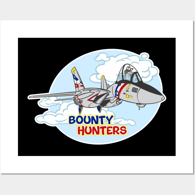 Tomcat Cartoon VF-2 Bounty Hunters Wall Art by MBK